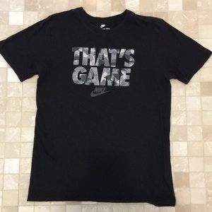Nike men’s black cotton graphic T-shirt. Size M.